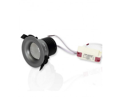 Круглый встраиваемый (LED) светильник даунлайт 84мм Spotlight AR8 7Вт 4000K IP40 (55706) Серый