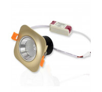 Круглый встраиваемый (LED) светильник даунлайт 84мм Spotlight AR33 7Вт 6500K IP40 (55710) Жемчужный никель