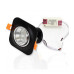 Квадратный встраиваемый (LED) светильник даунлайт 98х98х75мм Spotlight AR19 7Вт 3000K IP40 (55723) Черный