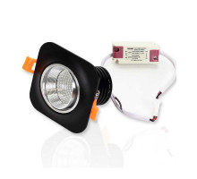 Квадратный встраиваемый (LED) светильник даунлайт 98х98х75мм Spotlight AR20 7Вт 4000K IP40 (55724) Черный