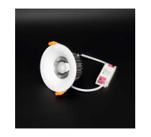Круглый встраиваемый (LED) светильник даунлайт 123мм AR38 10Вт 4000K IP40 (55745) Белый