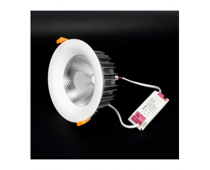 Круглый встраиваемый (LED) светильник даунлайт 175мм AR45 20Вт 6500K IP40 (55752) Белый