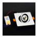 Поворотный квадратный встраиваемый (LED) светильник даунлайт 118х118х45мм B755 7Вт 4000K IP40 (55778) Белый