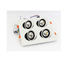 Поворотный квадратный встраиваемый (LED) светильник даунлайт 230х230х40мм B787 28Вт 3000K IP40 (56394) Белый