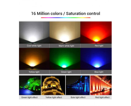 Светодиодный (LED) прожектор ICLED 85-265В 10Вт (78420) RGB свет