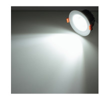 Круглый встраиваемый (LED) светильник даунлайт 123мм AR69 15Вт 6500K IP40 (78538) Белый