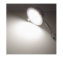 Круглый встраиваемый (LED) светильник даунлайт 140мм AR80 12Вт 4000K IP40 (78549) Белый
