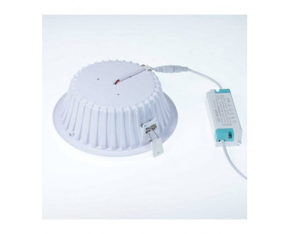 Круглый встраиваемый (LED) светильник даунлайт 190мм AR85 20Вт 3000K IP40 (78554) Белый