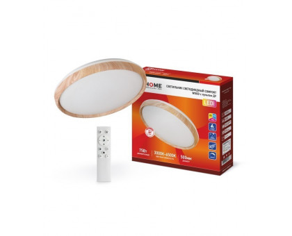 Декоративный светодиодный (LED) светильник IN HOME WOOD 75Вт 3000-6500K 500х90 мм (4690612035758) с регулировкой цвета и яркости свечения