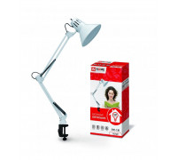 Настольная LED лампа с цоколем Е27 IN HOME СНС 13Б (4690612012728) Белый на струбцине