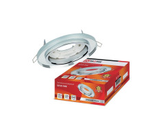 Круглый встраиваемый светильник под лампу GX53 IN HOME GX53R-glass RMR КРУГ СТЕКЛО 230B зеркальный IP20 123х38 мм (4690612014081)