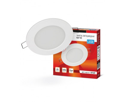 Круглый встраиваемый (LED) светильник 95х30 IN HOME RLP-VC 6Вт 230В 4000К IP40 (4690612023342) Белый