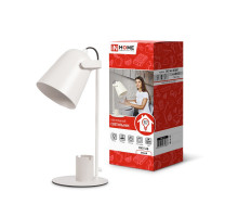 Настольная LED лампа с цоколем Е27 IN HOME СНО 16Б (4690612035888) Белый с органайзером