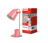 Настольная LED лампа с цоколем Е27 IN HOME СНО 16Р (4690612035895) Розовый с органайзером