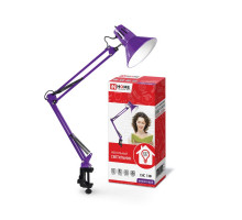 Настольная LED лампа с цоколем Е27 IN HOME СНС 13Ф (4690612035925) Фиолетовый на струбцине