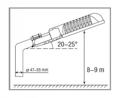 Консольный уличный светодиодный (LED) светильник Navigator NSF-W-80-6K-GR-LED 80Вт 6000K (71248) Холодный белый свет