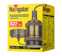 Декоративный подвесной светильник Navigator NIL-SF01-009-E27 под лампу E27 (93162) Черненая бронза