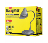 Настольная светодиодная (LED) лампа Navigator NDF-D027-5W-4K-BL-LED 5Вт 4000K Дневной белый свет (14225) Черный