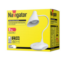 Настольная светодиодная (LED) лампа Navigator NDF-D027-5W-4K-WH-LED 5Вт 4000K Дневной белый свет (14226) Белый