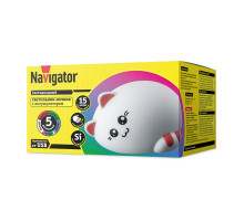 Светодиодный (LED) ночник Navigator NNL-SW07-WH USB Кошка (14325) настольный с выключателем