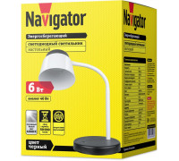 Диммируемая настольная светодиодная (LED) лампа Navigator NDF-D022-6W-4K-BL-LED 6Вт 4000K Дневной белый свет (61406) Черный