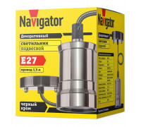 Декоративный подвесной светильник Navigator NIL-SF01-005-E27 под лампу E27 (61520) Черный / Хром