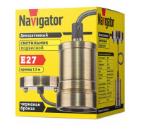 Декоративный подвесной светильник Navigator NIL-SF01-007-E27 под лампу E27 (61521) Черный / Бронза