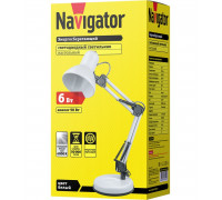 Настольная LED лампа с цоколем Е27 Navigator NDF-D023-60W-WH-E27 (61643) Белый