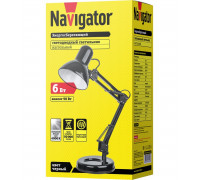 Настольная LED лампа с цоколем Е27 Navigator NDF-D023-60W-BL-E27 (61644) Черный