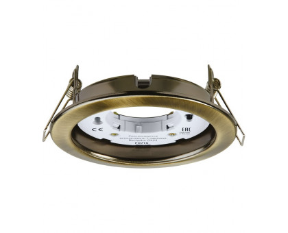 Круглый встраиваемый светильник под лампу GX53 Navigator NGX-R1-007-GX53 IP20 106х23 мм (71283) Черненая бронза