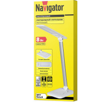 Диммируемая настольная светодиодная (LED) лампа Navigator NDF-D012-8W-5K-WH-LED 8Вт 5000K Холодный белый свет (71571) Белый