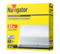 Квадратный накладной (LED) светильник ЖКХ ДПБ Navigator NBL-S1-12-4K-IP54-LED 12Вт 4000K IP54 215х212х60 мм (71582) Белый