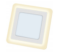Квадратлый встраиваемый светодиодный (LED) светильник 192х192х20 Navigator NLP-SC2-12+3W-WWW-LED 12/3Вт 4000/2700 IP20 (71826) Белый