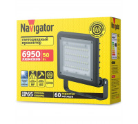 Светодиодный (LED) прожектор Navigator 80 672 NFL-02-50-6.5K-BL-LED 50 Вт Дневной белый свет