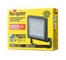 Светодиодный (LED) прожектор Navigator 80 672 NFL-02-50-6.5K-BL-LED 50 Вт Дневной белый свет