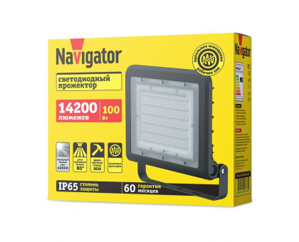 Светодиодный (LED) прожектор Navigator 80 673 NFL-02-100-4K-BL-LED 100 Вт Холодный белый свет
