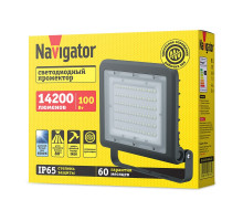 Светодиодный (LED) прожектор Navigator 80 674 NFL-02-100-6.5K-BL-LED 100 Вт Дневной белый свет