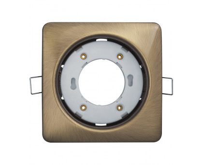Квадратный встраиваемый светильник под лампу GX53 Navigator NGX-S2-007-GX53 IP20 106х106х41 мм (93025) Черненая бронза