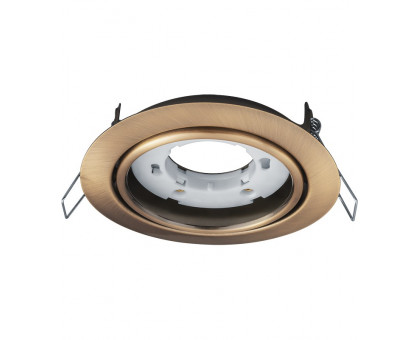 Круглый встраиваемый светильник под лампу GX53 Navigator NGX-R5-007-GX53 IP20 120х40 мм (93036) Черненая бронза поворотный