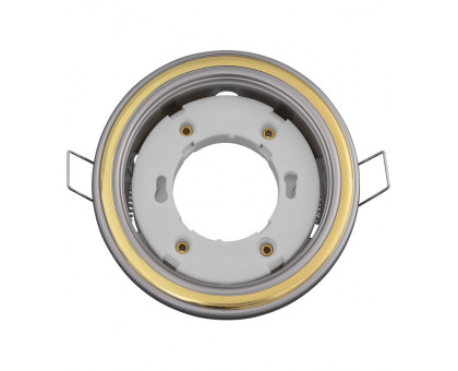 Круглый встраиваемый светильник под лампу GX53 Navigator NGX-R10-003-GX53 IP20 106х38 мм (93067) серебро-золото 2 цвета