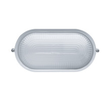 Овальный накладной светильник ЖКХ (НПП) под лампу Е27 Navigator NBL-O1-60-E27/WH IP54 195х105х75 мм (94800) Без решетки