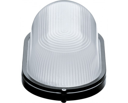 Овальный накладной светильник ЖКХ (НПП) под лампу Е27 Navigator NBL-O1-60-E27/BL IP54 195х105х75 мм (94810) Без решетки