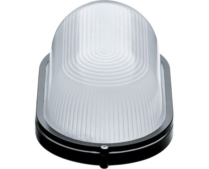 Овальный накладной светильник ЖКХ (НПП) под лампу Е27 Navigator NBL-O1-60-E27/BL IP54 195х105х75 мм (94810) Без решетки