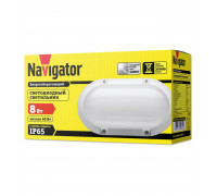 Овальный накладной (LED) светильник ЖКХ ДПБ Navigator NBL-PO1-8-4K-WH-IP65-LED 8Вт 4000K IP65 120х208х74 мм (94822) Белый