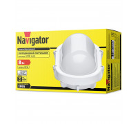 Овальный накладной (LED) светильник ЖКХ ДПБ Navigator NBL-O1-8-4K-WH-IP65-LED 8Вт 4000K IP65 174х110х76 мм (94828) Белый