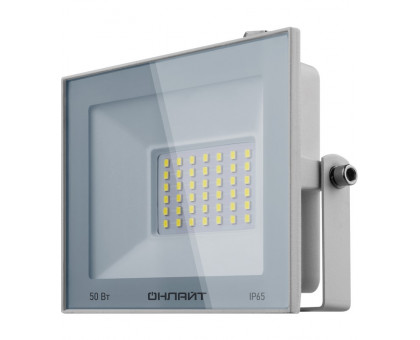 Светодиодный (LED) прожектор ОНЛАЙТ OFL-50-6K-WH-IP65-LED 50Вт 6000K IP65 (90137) Белый