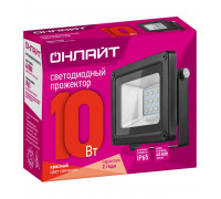 Светодиодный (LED) прожектор ОНЛАЙТ 61 144 OFL-10-RED-BL-IP65-LED 10 Вт Красный свет