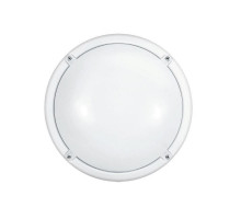 Круглый накладной (LED) светильник ЖКХ ДПБ Онлайт OBL-R1-13-4K-WH-IP65-LED-SNR 13Вт 4000K IP65 218x83 мм (61983) с микроволновым датчиком движения