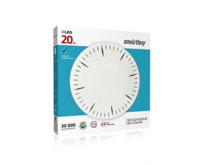 Декоративный светодиодный (LED) светильник Smartbuy 20Вт 6000K 320х60 мм (SBL-Clock-20-W-6K)