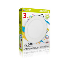 Круглый встраиваемый (LED) светильник 85х10 Smartbuy 3Вт 4000K IP20 (SBL-DL-3-4K) Белый